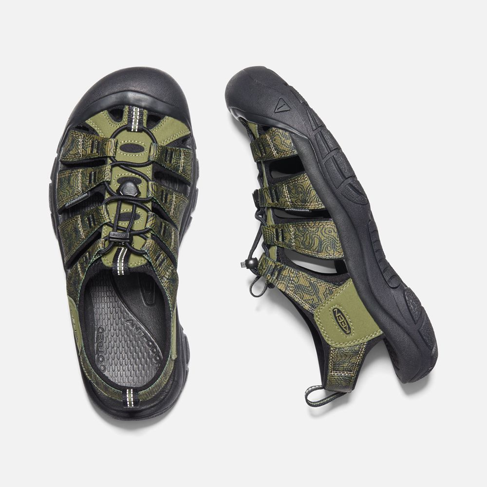 Sandales de Randonnée Keen Homme Vert Olive/Noir | Newport H2 | QBWSK-2845